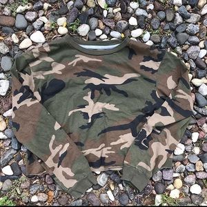 Camo Cropped Long Sleeve